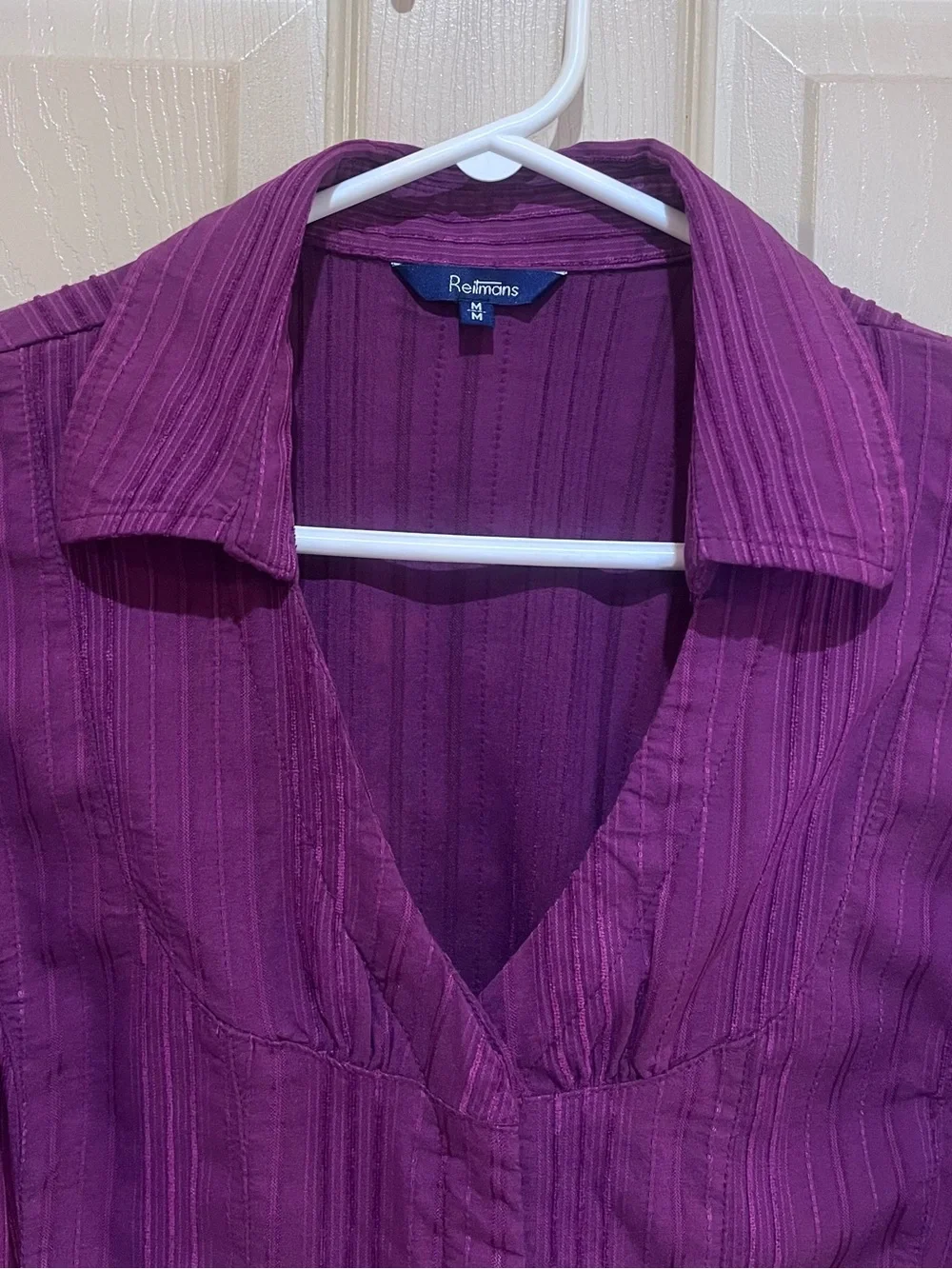 Reitmans Burgundy Blouse, Size Medium - Picture 2 of 6